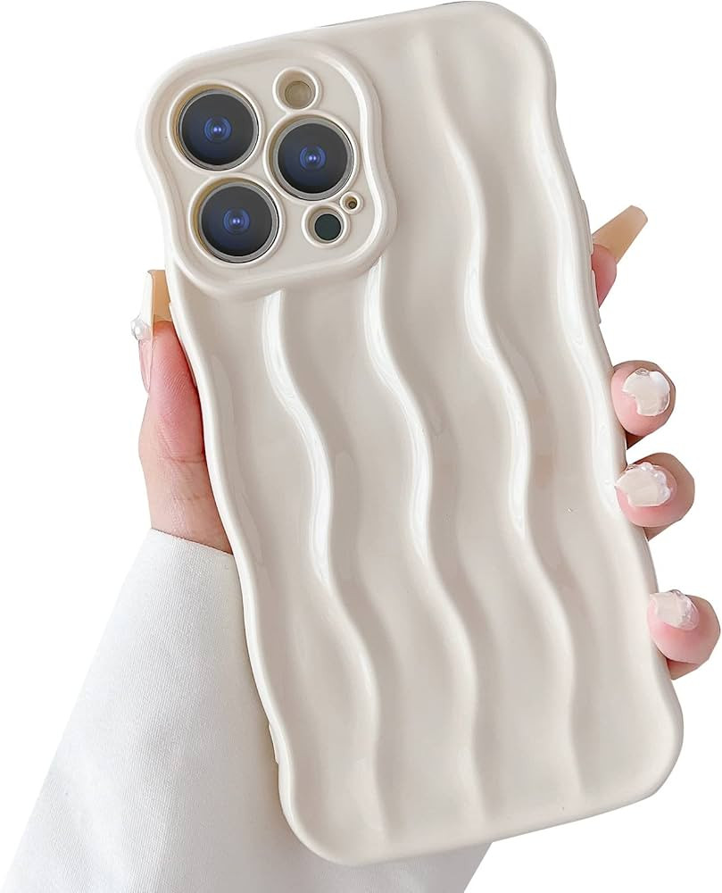 Skyseaco Compatible with iPhone 13 Pro Max Case Water Ripple Pattern Cute Curly Wave Frame Shape ... | Amazon (US)
