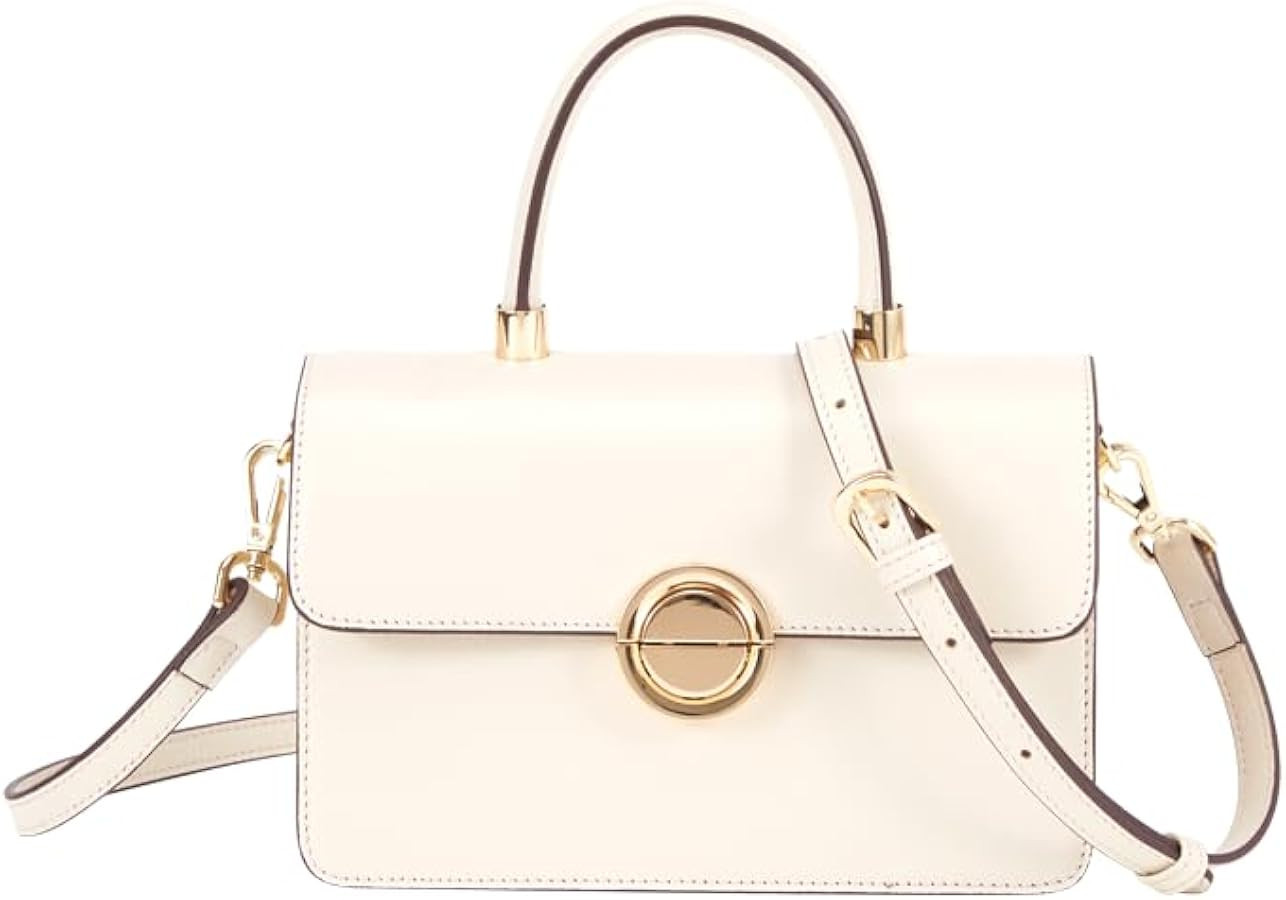 BOYATU Leather Vintage Handbags Women: Fashion Ladies Top Handle Purses Buckle Shoulder Purse for... | Amazon (US)