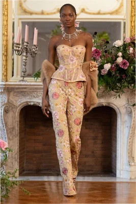 Janae Embroidered Wide Leg Pant HONEY GARDEN / XS | LoveShackFancy