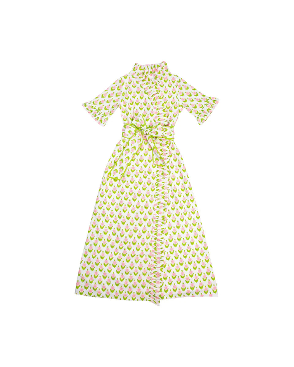 Anne Claire ruffle wrap maxi dress | Elizabeth Wilson Designs