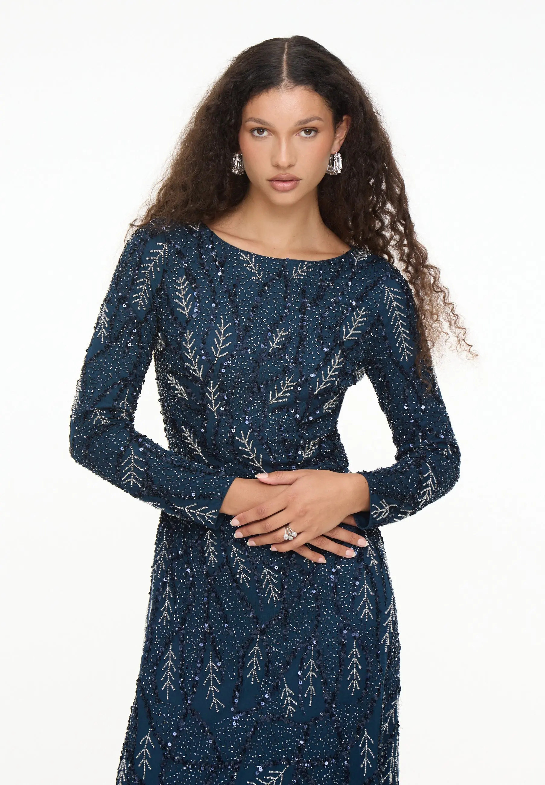 MARYISA Modest Embellished Sequin Beaded Dress Maxi With Detailed Work (Women) | Nordstrom | Nordstrom