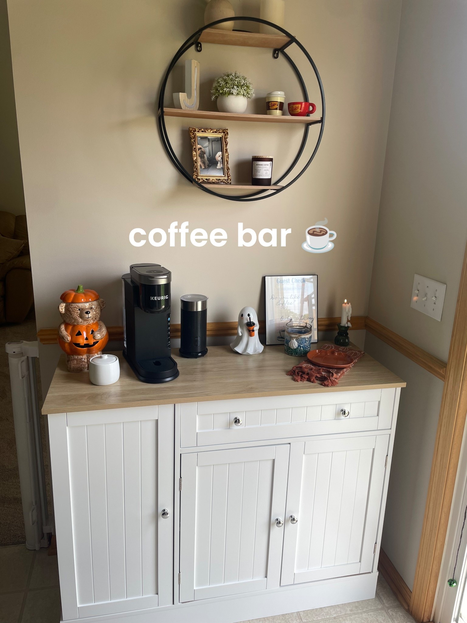 Coffee bar setup and newest Fall decor 🎃🧸👻

#LTKHome #LTKSeasonal