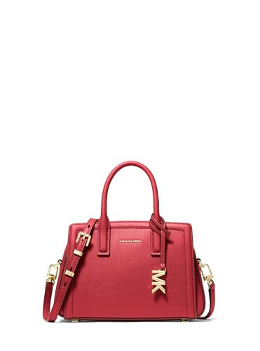 Michael Kors Laila Extra Small Crossbody Bag, Gold-Tone Hardware/Embossed Goat Leather/Crimson | Amazon (US)