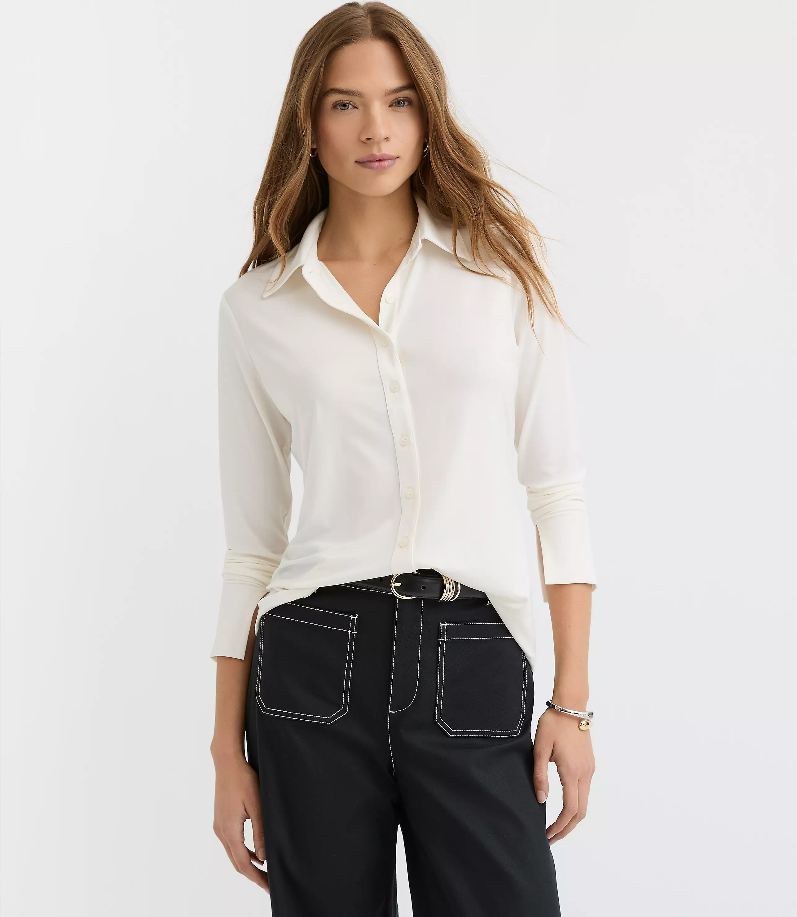 Petite Jersey Shirt | LOFT