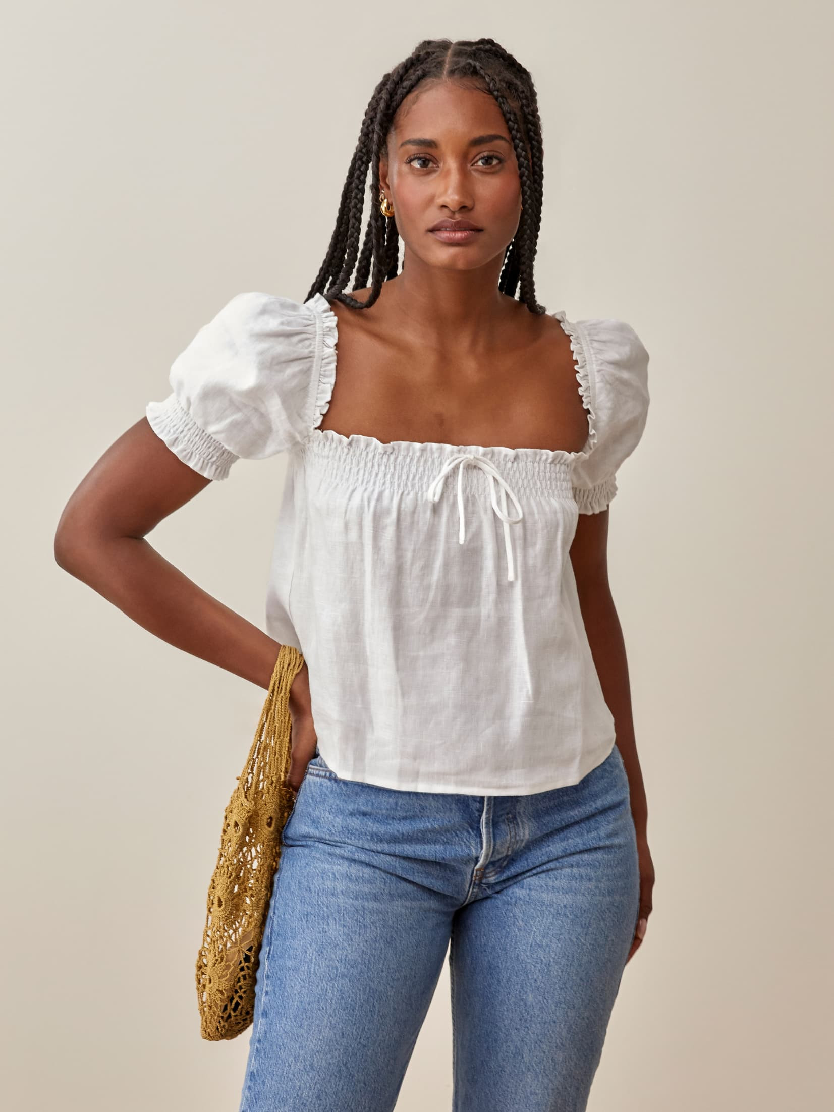 Brinley Linen Top | Reformation (Global)