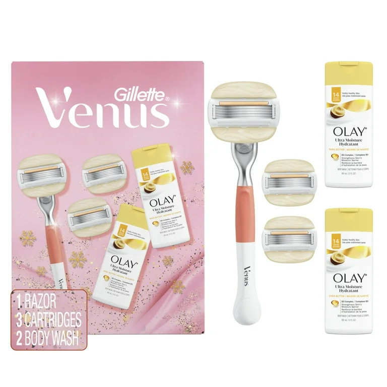 Venus Moistureglide Women's Razor, 1 Razor Handle, 3 Razor Blade Refills and two 3oz Olay Ultra M... | Walmart (US)