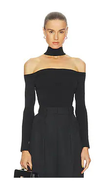 SIMKHAI Lila Cold Shoulder Top in Black from Revolve.com | Revolve Clothing (Global)