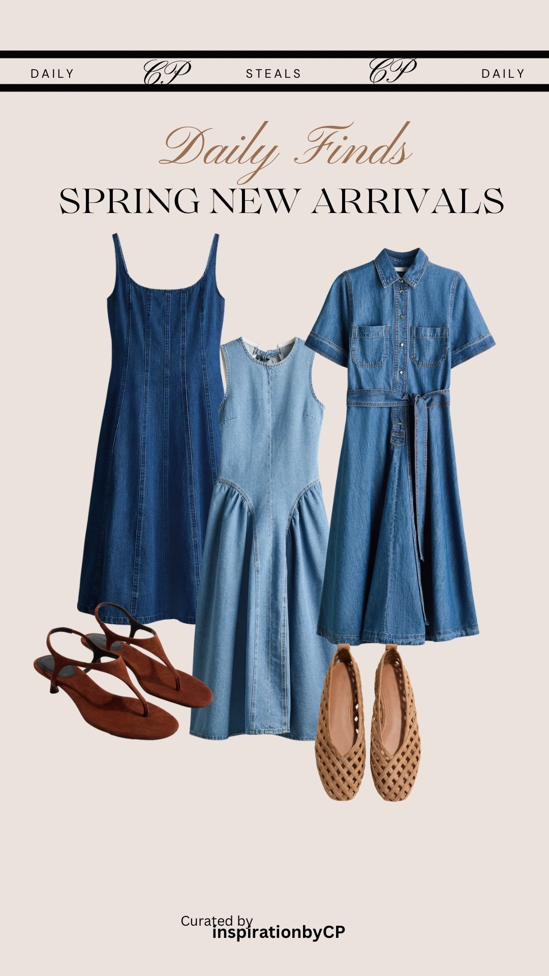 H&M Spring New Arrivals-Denim
#dresses #denimdress #denim #hm #springootd #sandals #flats #springvacay 

#LTKootd #LTKSeasonal