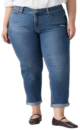 Levi's Women's Mid-Rise Boyfriend Jeans (Plus Size), (New) So On (Stretch), 34 Plus, Plus Size | Amazon (US)