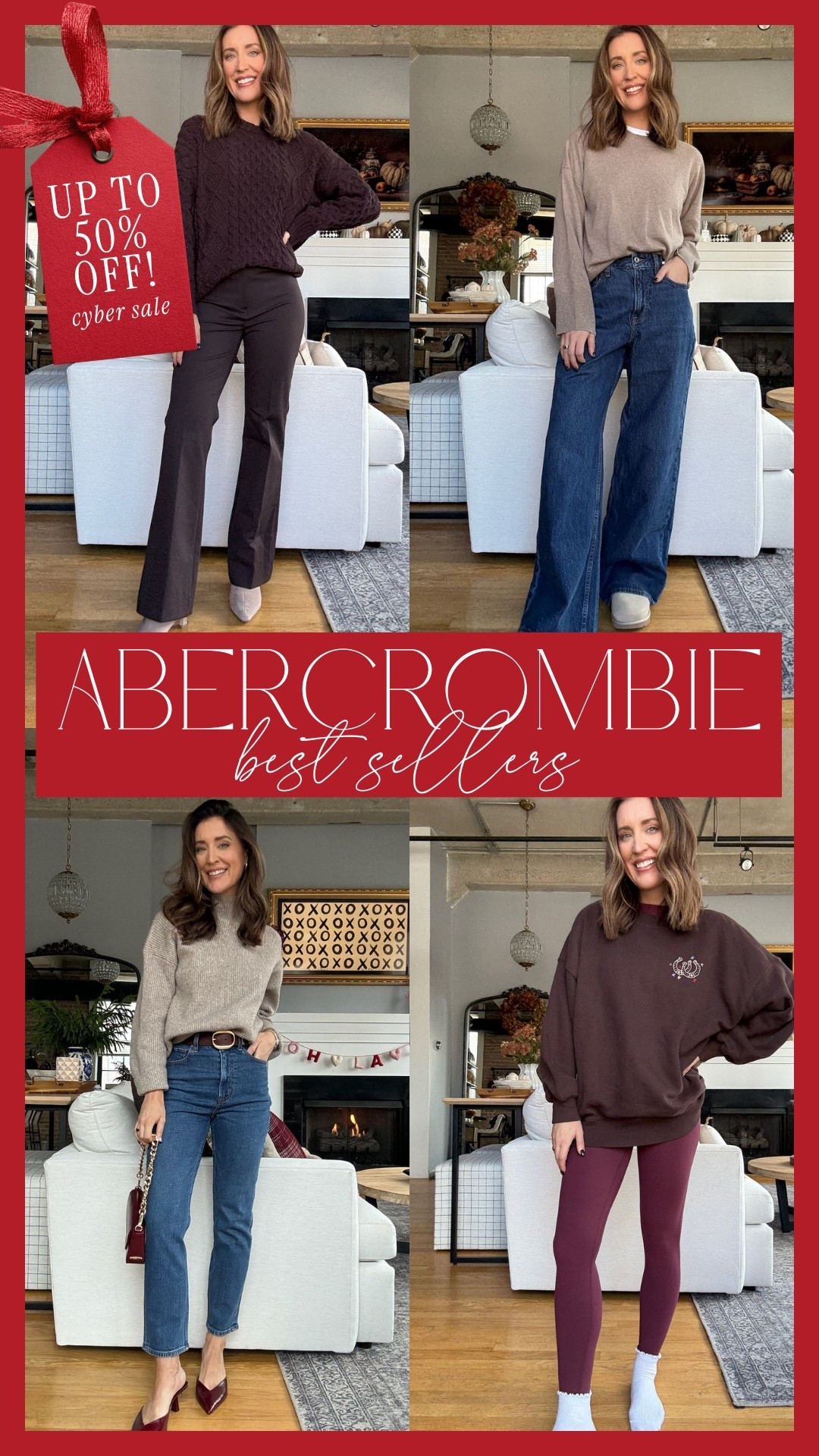 Abercrombie best sellers! Abercrombie Black Friday sale get 25-50% off everything + extra 15% off code: CYBERAF

My all time favorite curve love ankle straight denim I do my true size, for any loose or wide leg denim I size down (pre-pregnancy sizing, also linking maternity versions of my fav denim!)

#LTKCyberWeek #LTKHoliday #LTKSaleAlert