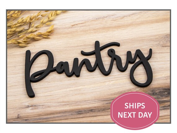 Pantry Wooden Wall Sign /Birch Wood/ Laser Cut Sign | Etsy (US)