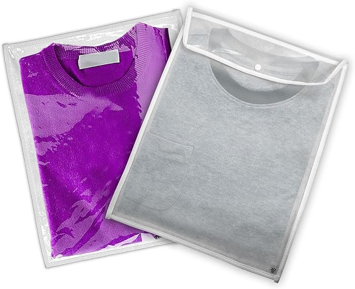 Breathable Cashmere Sweater Storage Bag, Convenient Snap With Flap Closure, Clear Window For Easy... | Amazon (US)