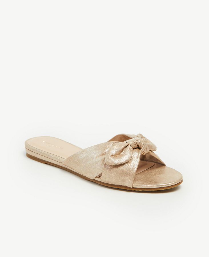 Bow Slide Sandals | Ann Taylor Factory