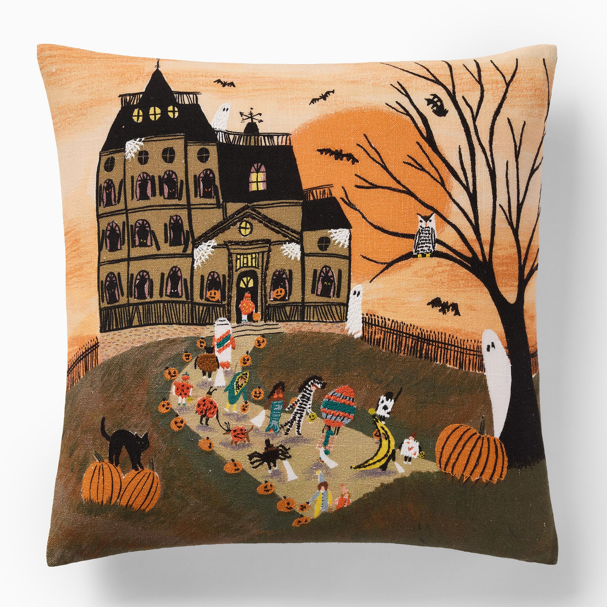 Nicole Cicak Spooky Mansion Pillow Cover | West Elm (US)