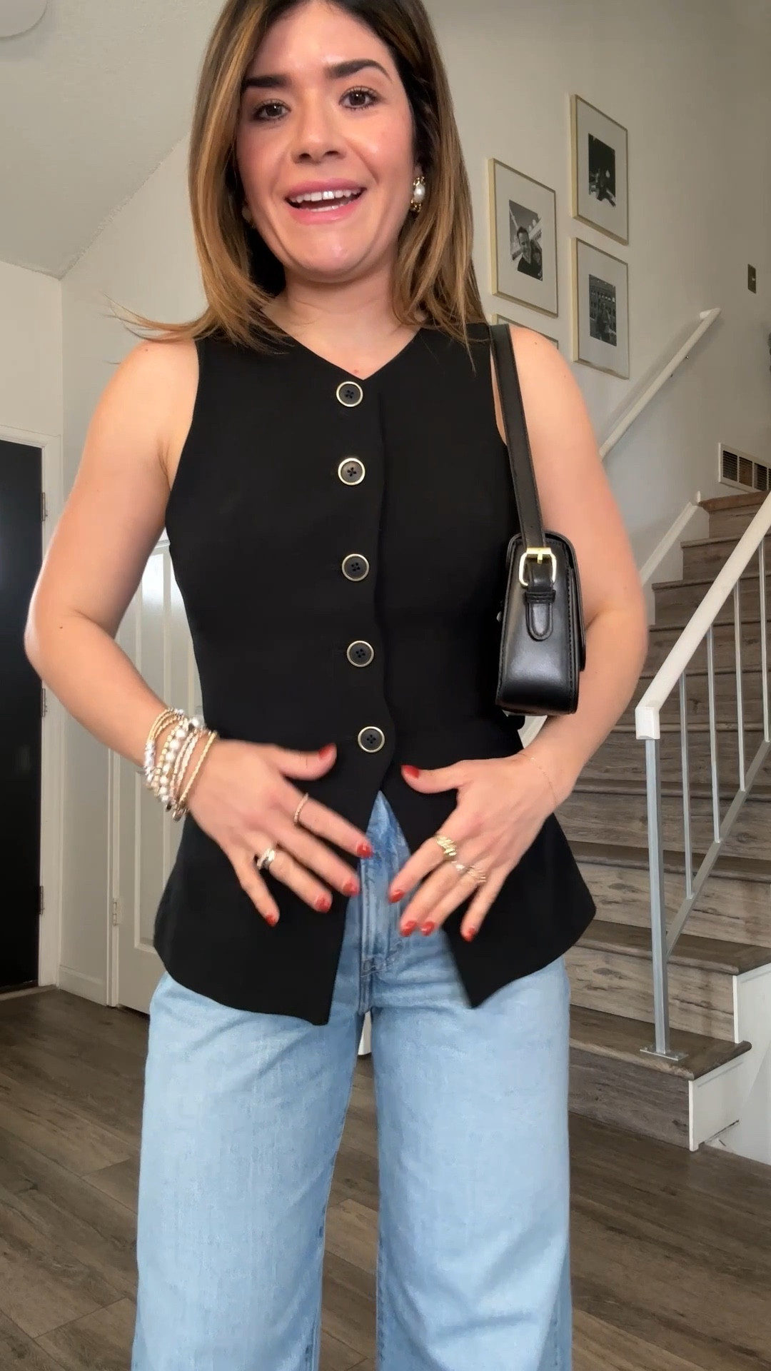 Obsessed with this top from Target! It’s so pretty and timeless! Fits so well too! 
Top size xs
Jeans size 25

#LTKFindsUnder50 #LTKWatchNow #LTKSeasonal