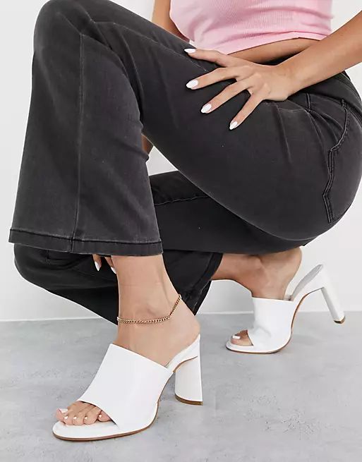 Topshop - Rianna - Mules non doublées à bout rond - Blanc | ASOS (Global)