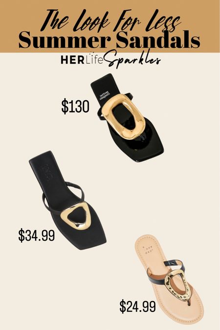 Designer Summer sandal look for LESS!! 

#LTKSeasonal #LTKfindsunder50