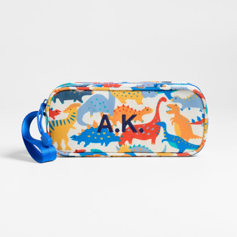Dreamer Dino Party Soft Kids Pencil Case | Crate & Kids | Crate & Barrel