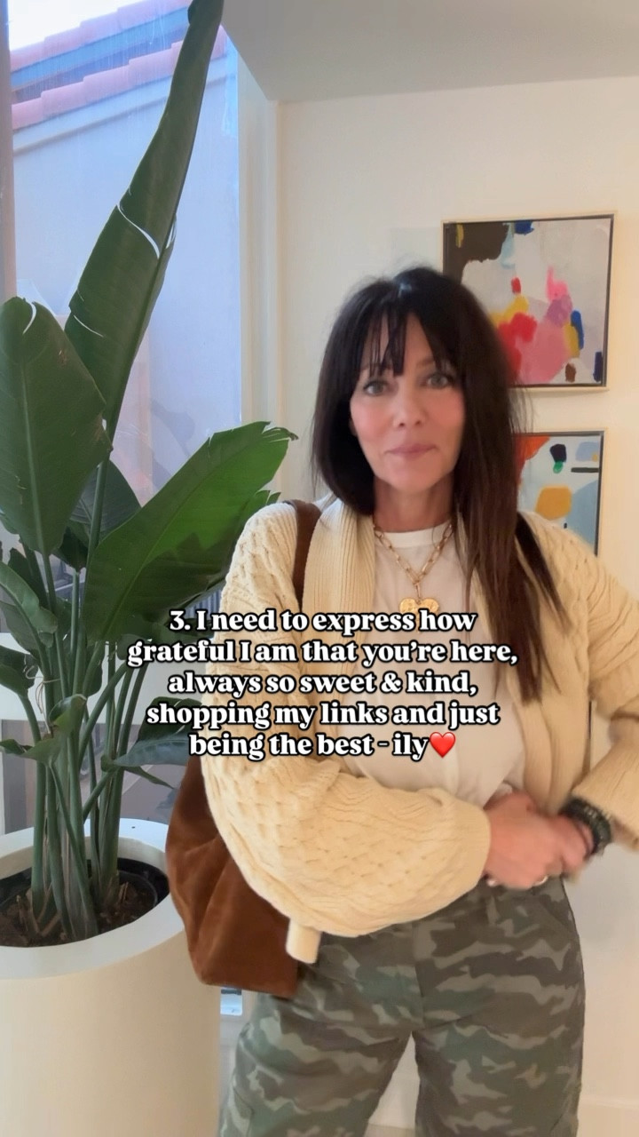 Coziest fisherman knit cotton sweater❤️ my heart necklace is hefty but only $7 now! 
Fav Mavi camo barrel leg pants … 
My new casual comfy outfit ❤️

#LTKFindsUnder50 #LTKTravel #LTKSaleAlert