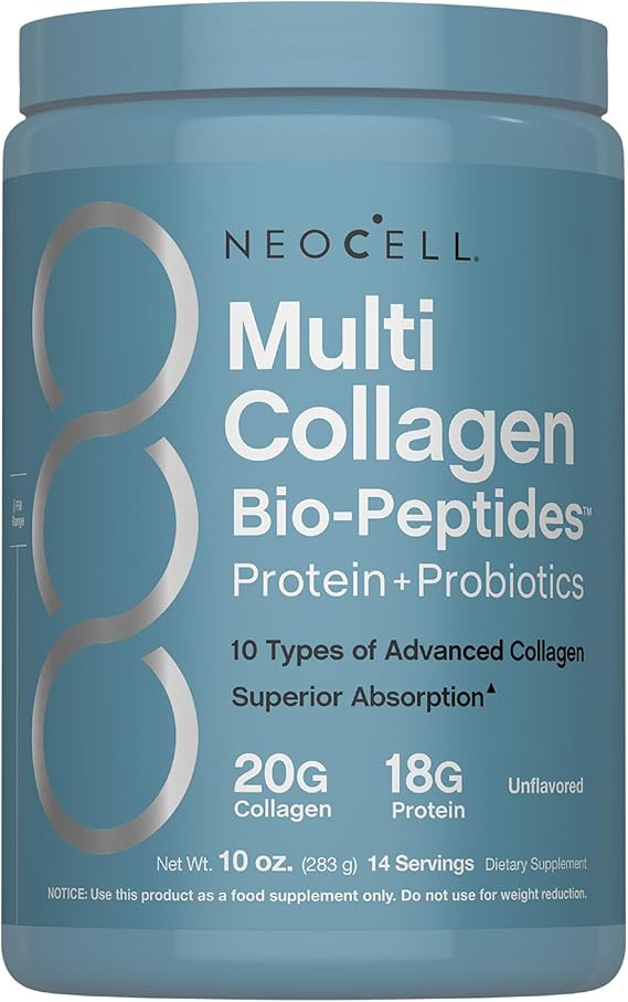 NeoCell Multi Collagen Bio-Peptides Powder | 10oz | Advanced with Hyaluronic Acid and Vitamin C |... | Amazon (US)