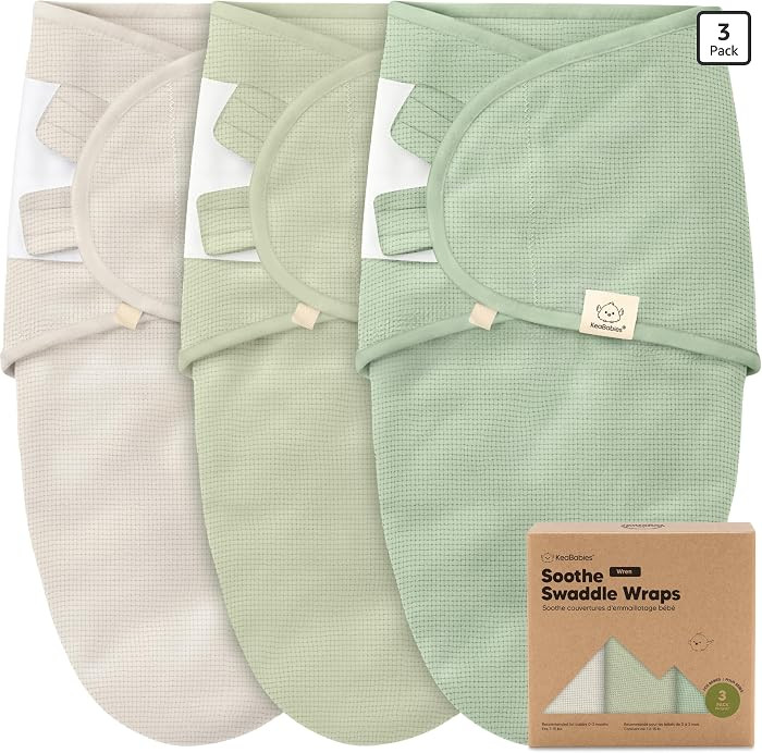 3pk Organic Swaddles for Newborns, Baby Swaddles 0-3Month (Willow, Wren) | Amazon (US)