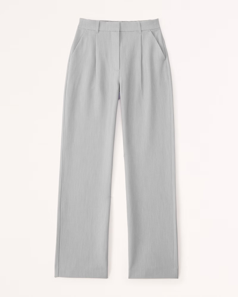 Tailored Relaxed Straight Pant | Abercrombie & Fitch (US)