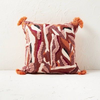 Embroidered Zebra Print Square Throw Pillow - Opalhouse™ designed with Jungalow™ | Target