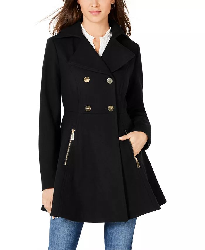 Laundry by Shelli Segal Women's Double-Breasted Skirted Coat & Reviews - Coats & Jackets - Women ... | Macys (US)
