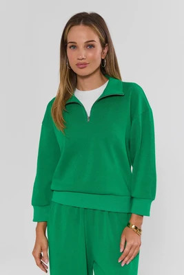 Green Quarter Zip Pullover | Avara