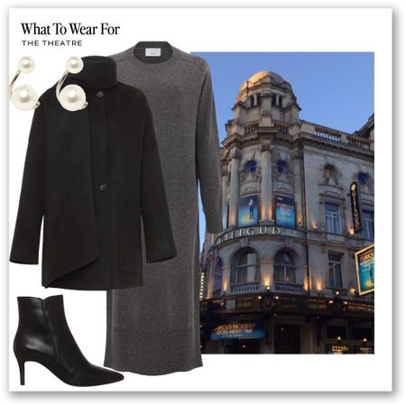 The Theatre 🎭 

AD | Hobbs London, Autumn, knitwear, grey midi dress, black wool coat, heeled boot, pearl earrings 

#LTKstyletip #LTKSeasonal #LTKeurope