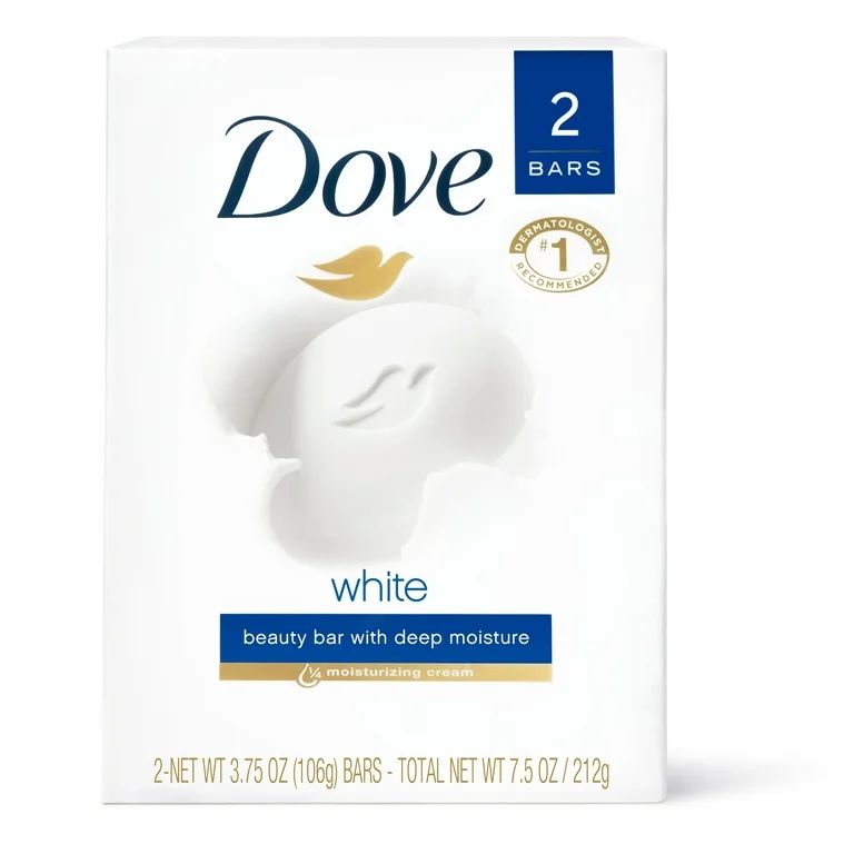 Dove Original Deep Moisturizing Beauty Bar Soap All Skin Type, Unscented, 3.75 oz (2 Bars) - Walm... | Walmart (US)