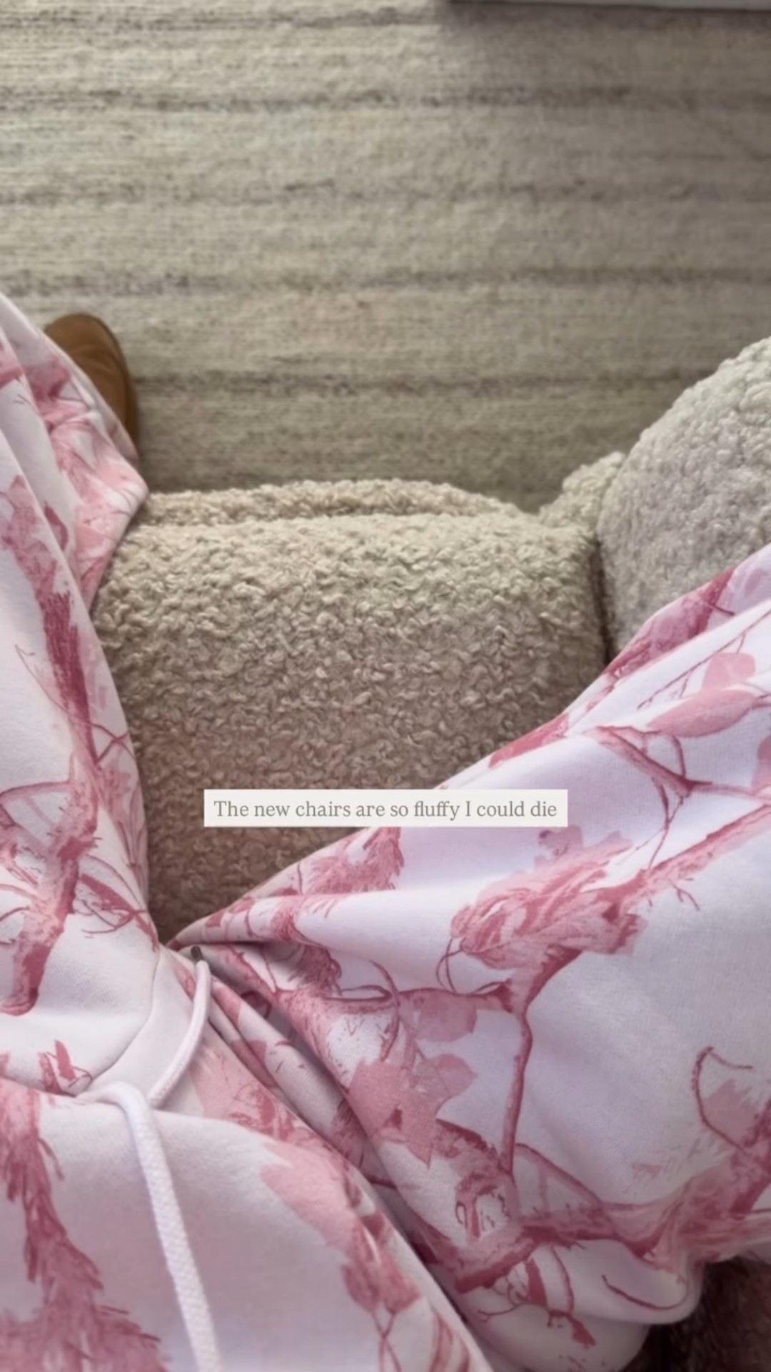 The new chairs are so fluffy I could die