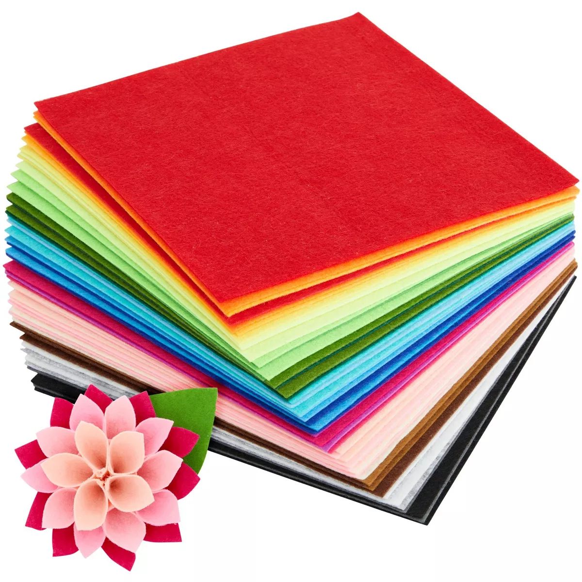 Juvale 50 Pack Felt Fabric Sheets for Crafts, Sewing, Party Decorations, 8x8" (20x20cm, 25 Rainbo... | Target
