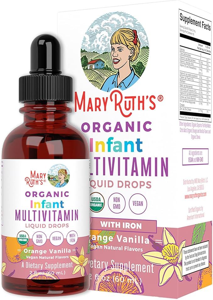 Multivitamin & Multimineral with Iron for Infants by MaryRuth's | USDA Organic | Sugar Free | Liq... | Amazon (US)