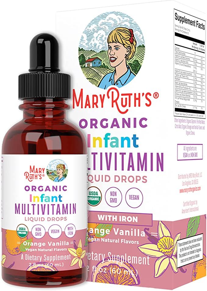 Multivitamin & Multimineral with Iron for Infants by MaryRuth's | USDA Organic | Sugar Free | Liq... | Amazon (US)