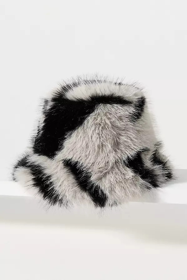 Colorblock Faux Fur Bucket Hat | Anthropologie (US)