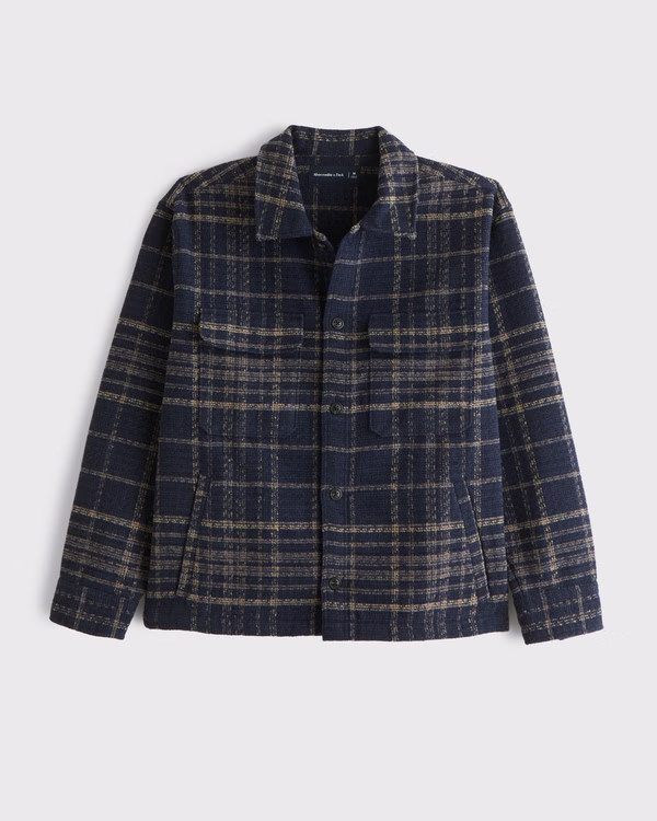 Boucle Shirt Jacket | Abercrombie & Fitch (US)