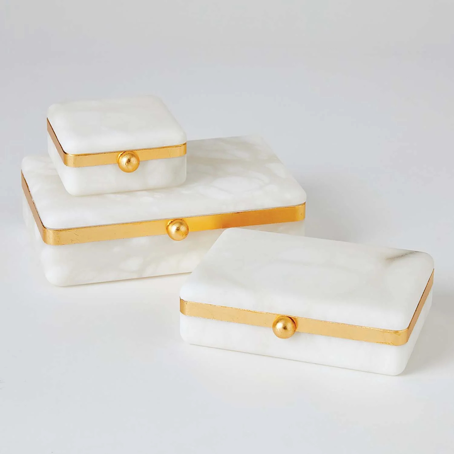 Global Views Gold Band Swivel Box | Paynes Gray Inc