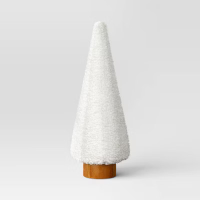 Christmas 22"x8.25" Fabric Boucle Tree Cream - Threshold™ | Target