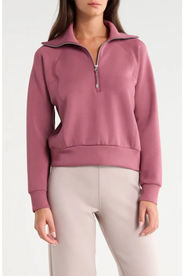 SPANX® AirEssentials Half Zip Sweatshirt (Women) | Nordstrom | Nordstrom
