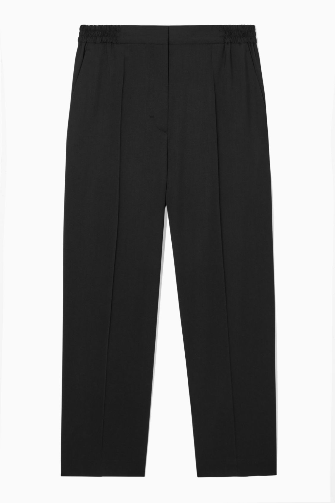 TAPERED ELASTICATED WOOL TROUSERS | COS UK