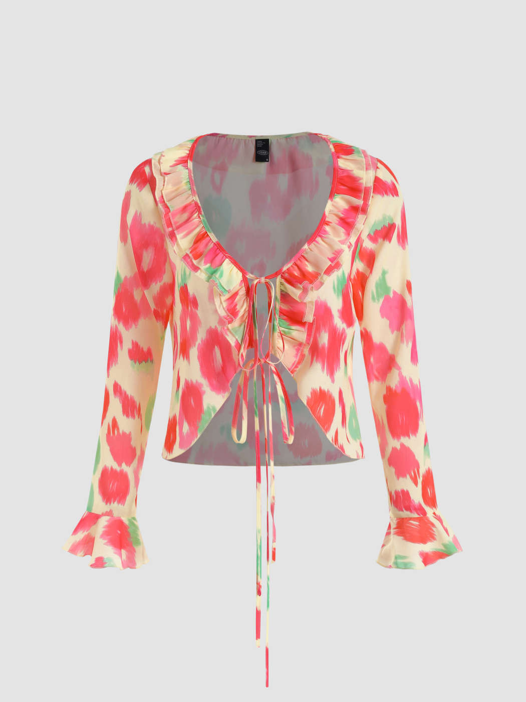 Illusion Ruffle Knotted Top | Cider