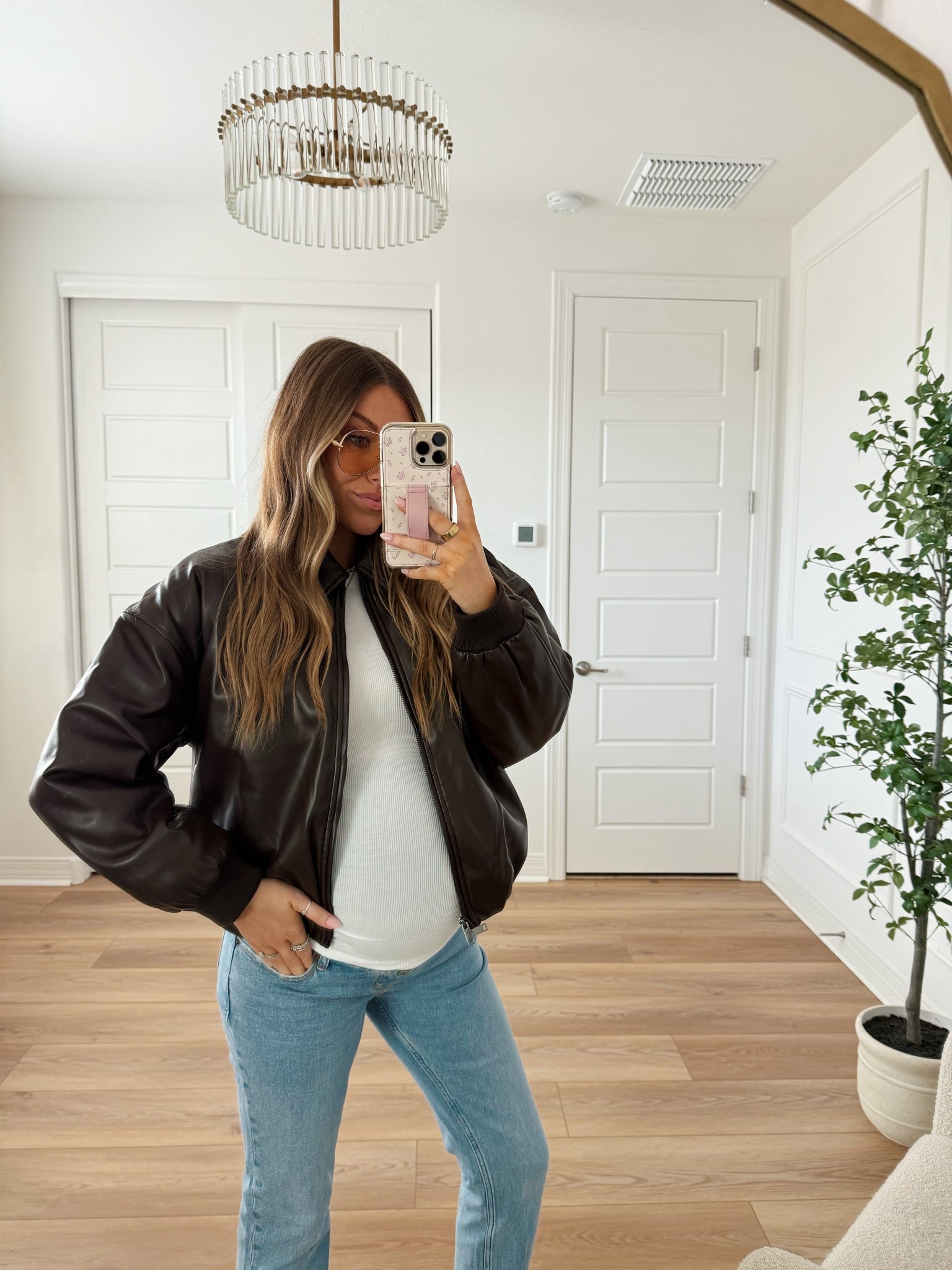 Obsessed with this leather jacket for fall!! 20% off plus extra 25% off with code AFLTK. I’m wearing a medium 