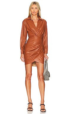 SAYLOR Romania Mini Dress in Cognac from Revolve.com | Revolve Clothing (Global)