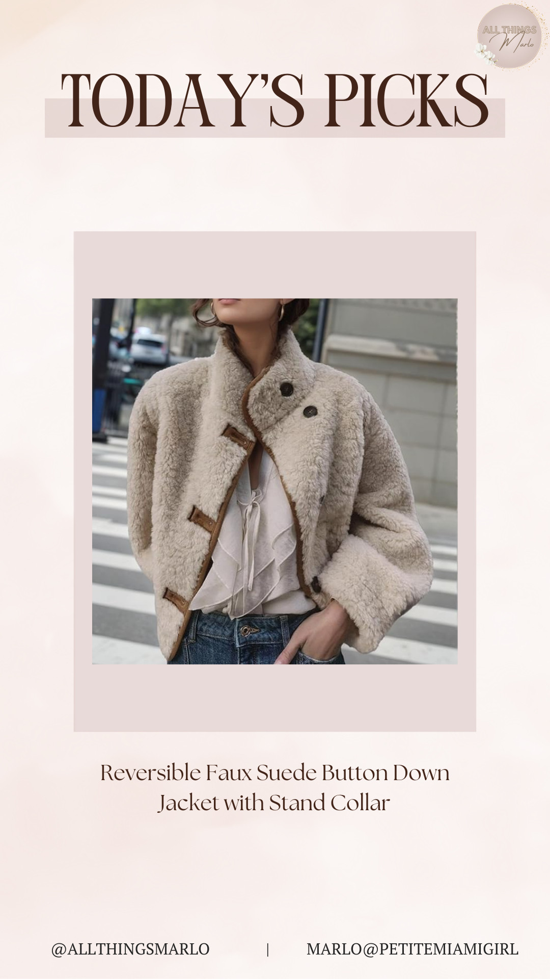 Reversible Faux Suede Button Down Jacket with Stand Collar 

 #LTKootd #LTKSeasonal #LTKTravel