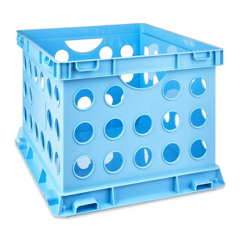 Pen+Gear Plastic File and Storage Crate, Sky Blue, 1-pack | Walmart (US)