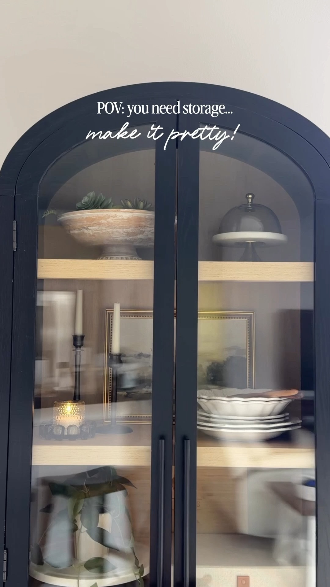 🌿 I haven’t loved a piece this much in a long time! This arched cabinet adds so much storage to my kitchen/family room area without looking cluttered. I love when beauty and function collide 💥 

Home decor, home styling, bookshelves, storage cabinet, arched cabinet 

#LTKHome