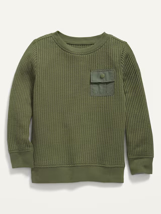 Long-Sleeve Thermal Utility Pocket T-Shirt for Toddler Boys | Old Navy (US)