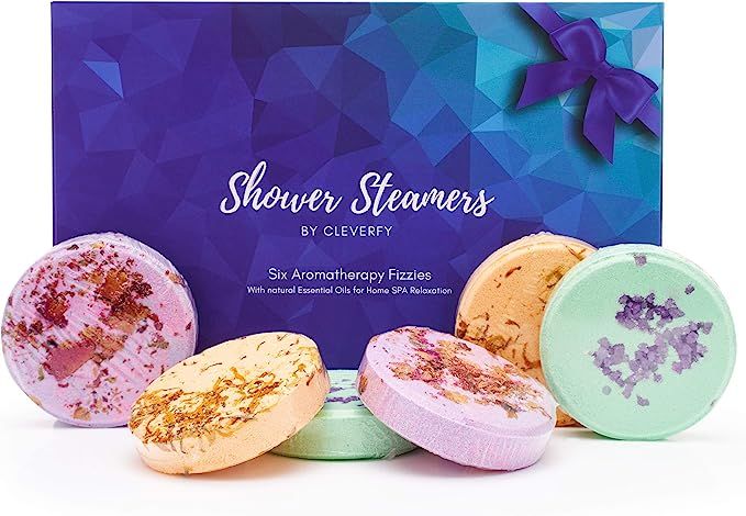 Cleverfy Shower Steamers Aromatherapy - Variety Pack of 6 Shower Bombs. Blue Set: Watermelon, Gra... | Amazon (US)