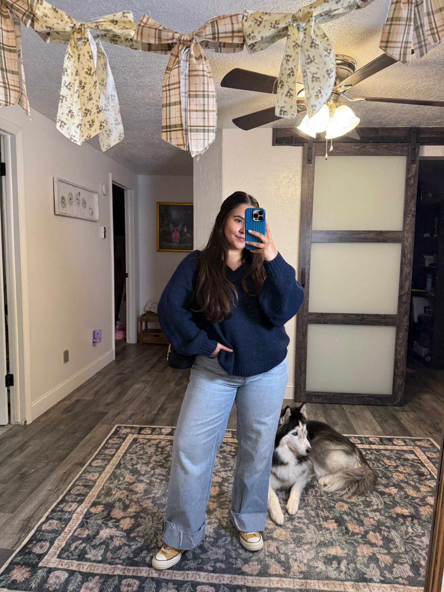 Casual Saturday ootd ❤️ wearing a large in the sweater and a 10 regular in the jeans :) 

#LTKootd #LTKMidsize #LTKSaleAlert